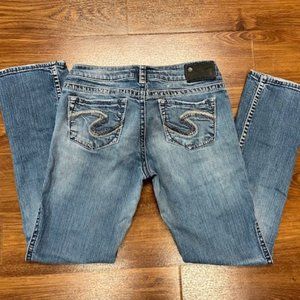 Silver Suki Mid Straight Jeans 29x32